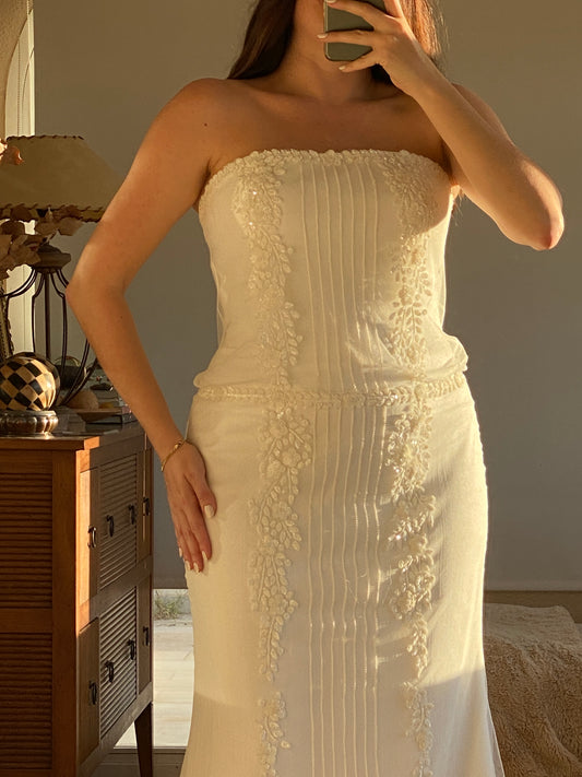 Vestido de novia palabra de honor