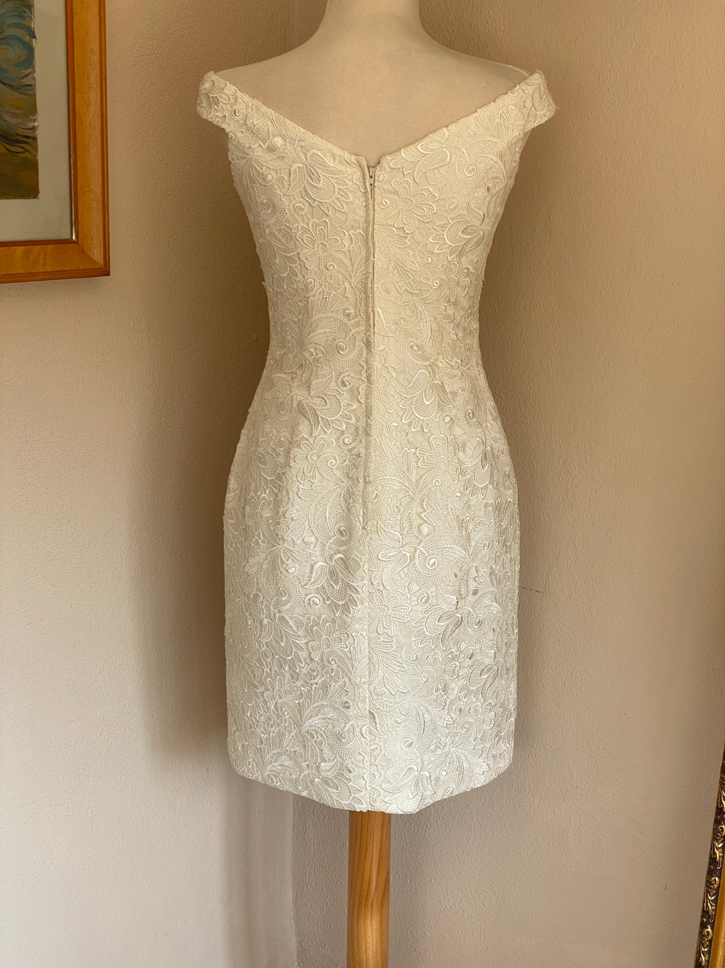 Vestido Petro Valverde de encaje guipur