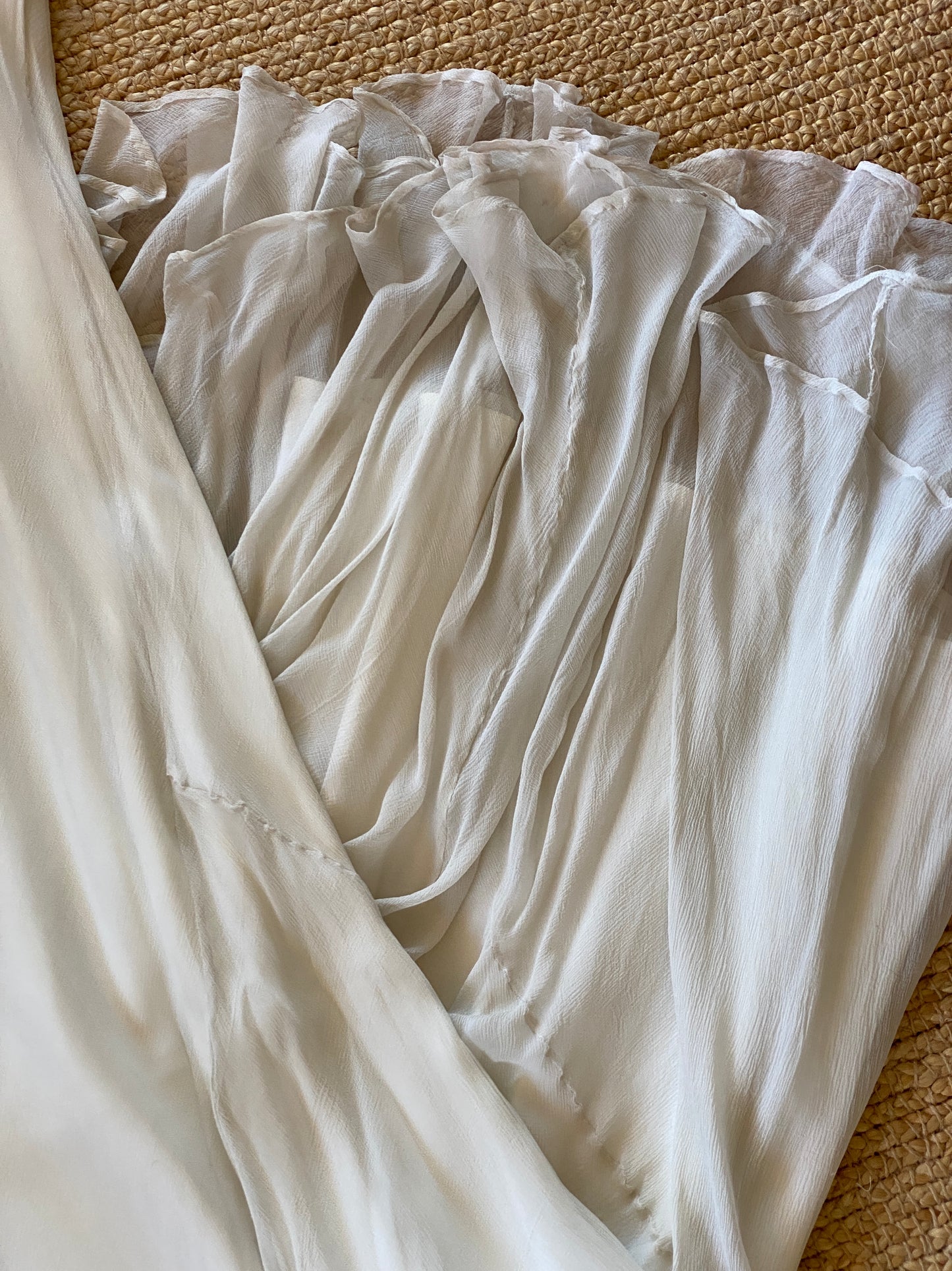 Vestido de bambula de seda con brillos
