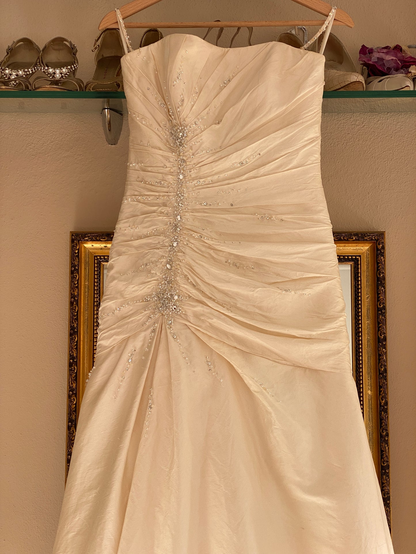 Vestido de novia corte sirena en seda