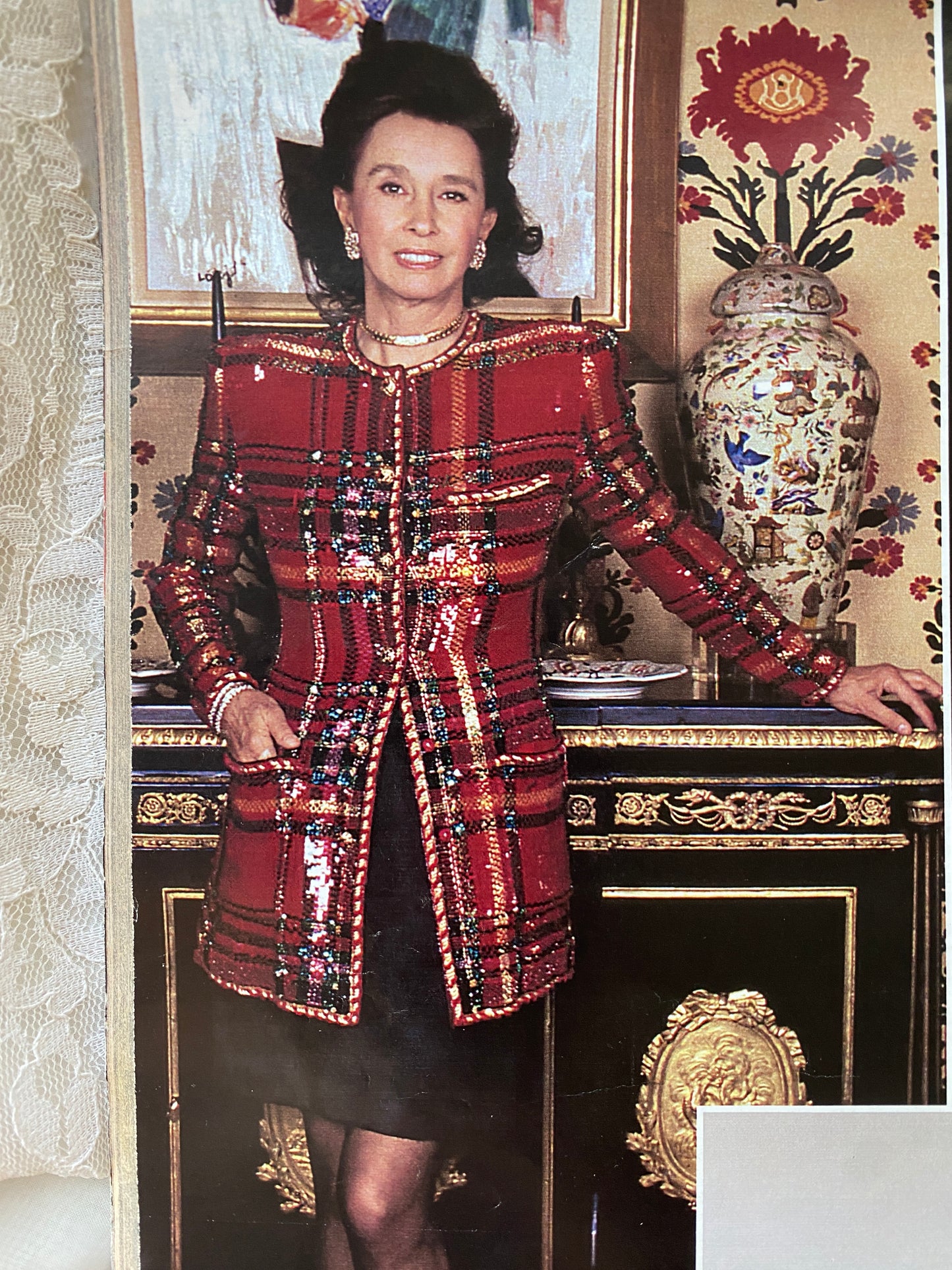 Chaqueta joya Oscar de la Renta F/W 1991