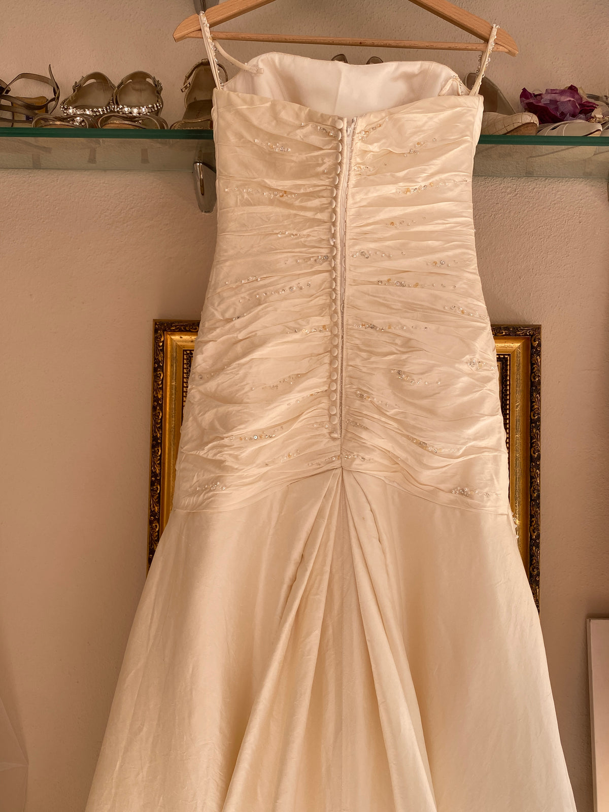 Vestido de novia corte sirena en seda