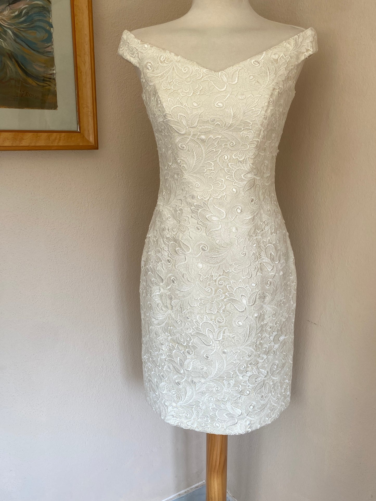 Vestido Petro Valverde de encaje guipur