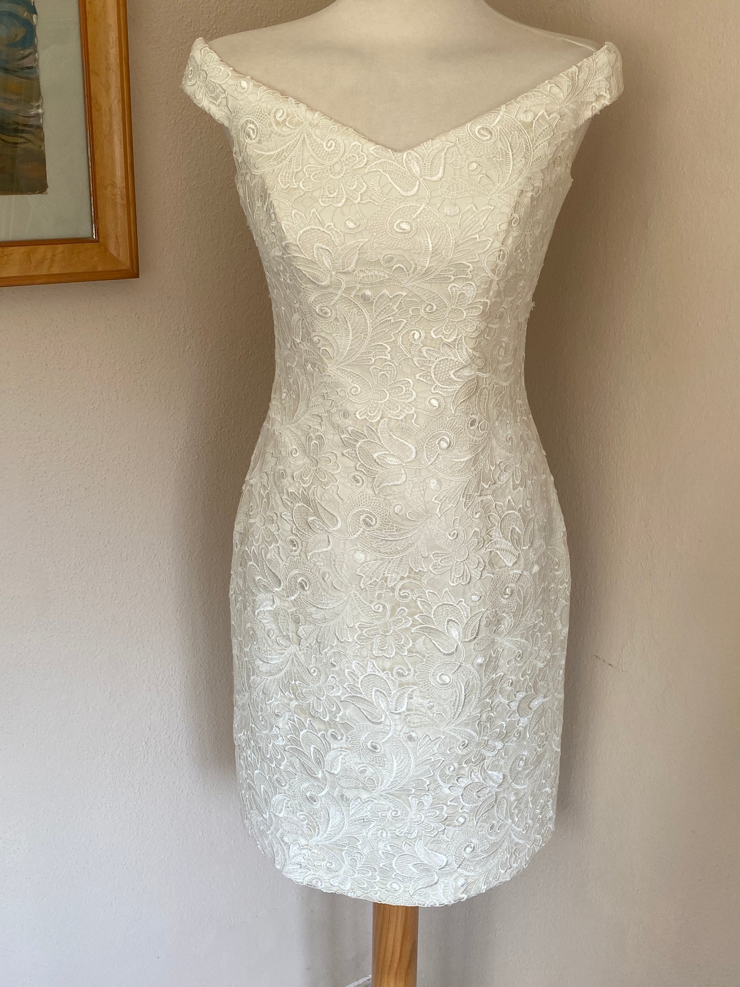 Vestido Petro Valverde de encaje guipur