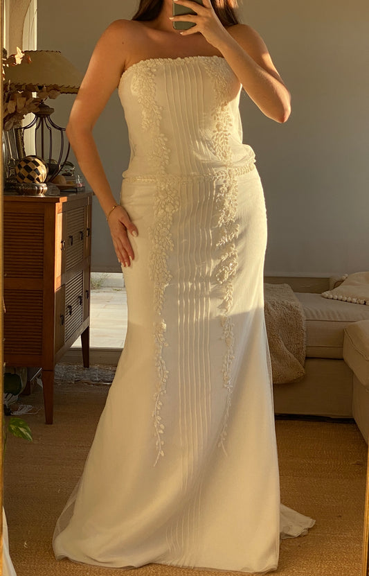 Vestido de novia palabra de honor