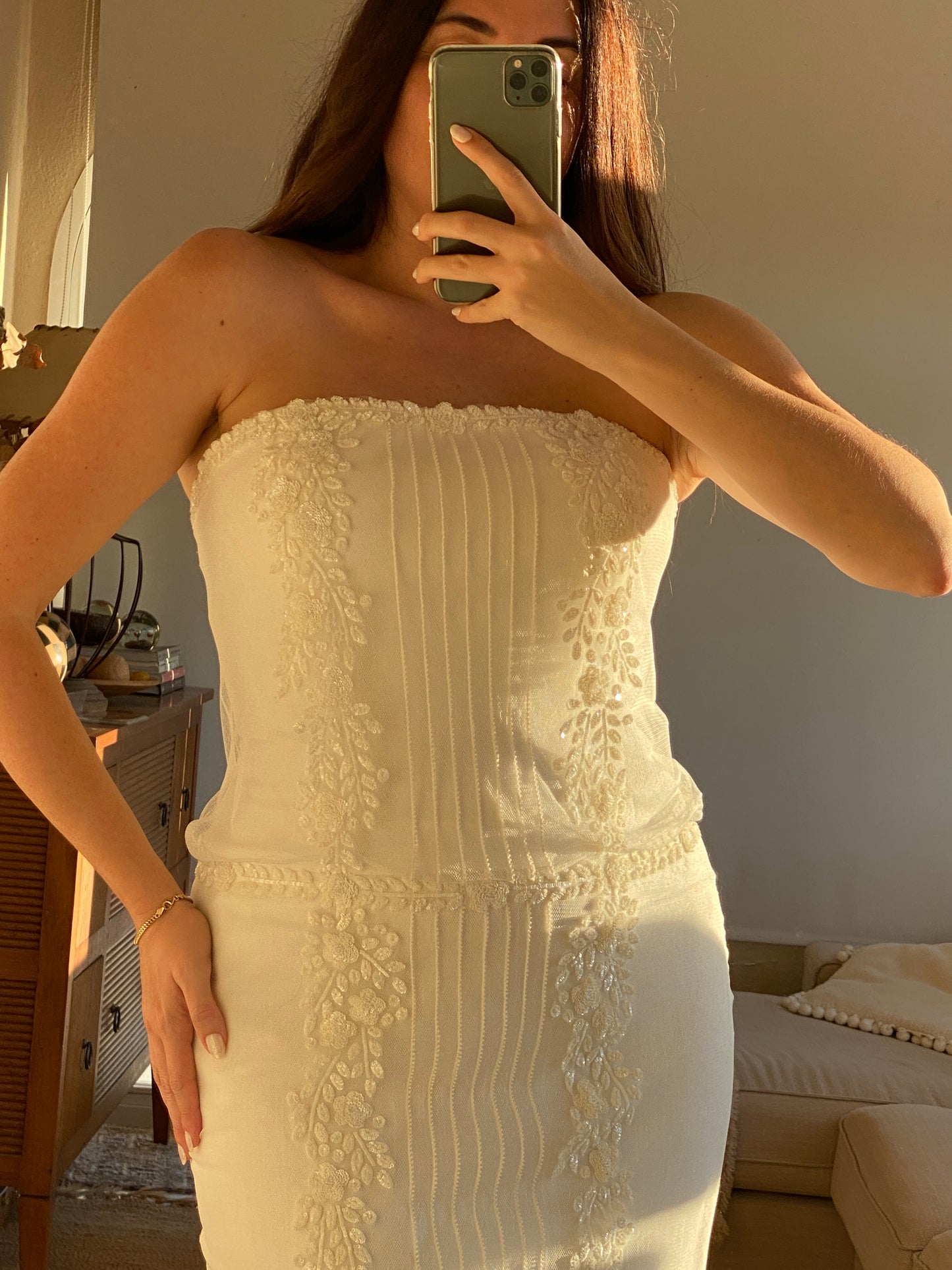 Vestido de novia palabra de honor