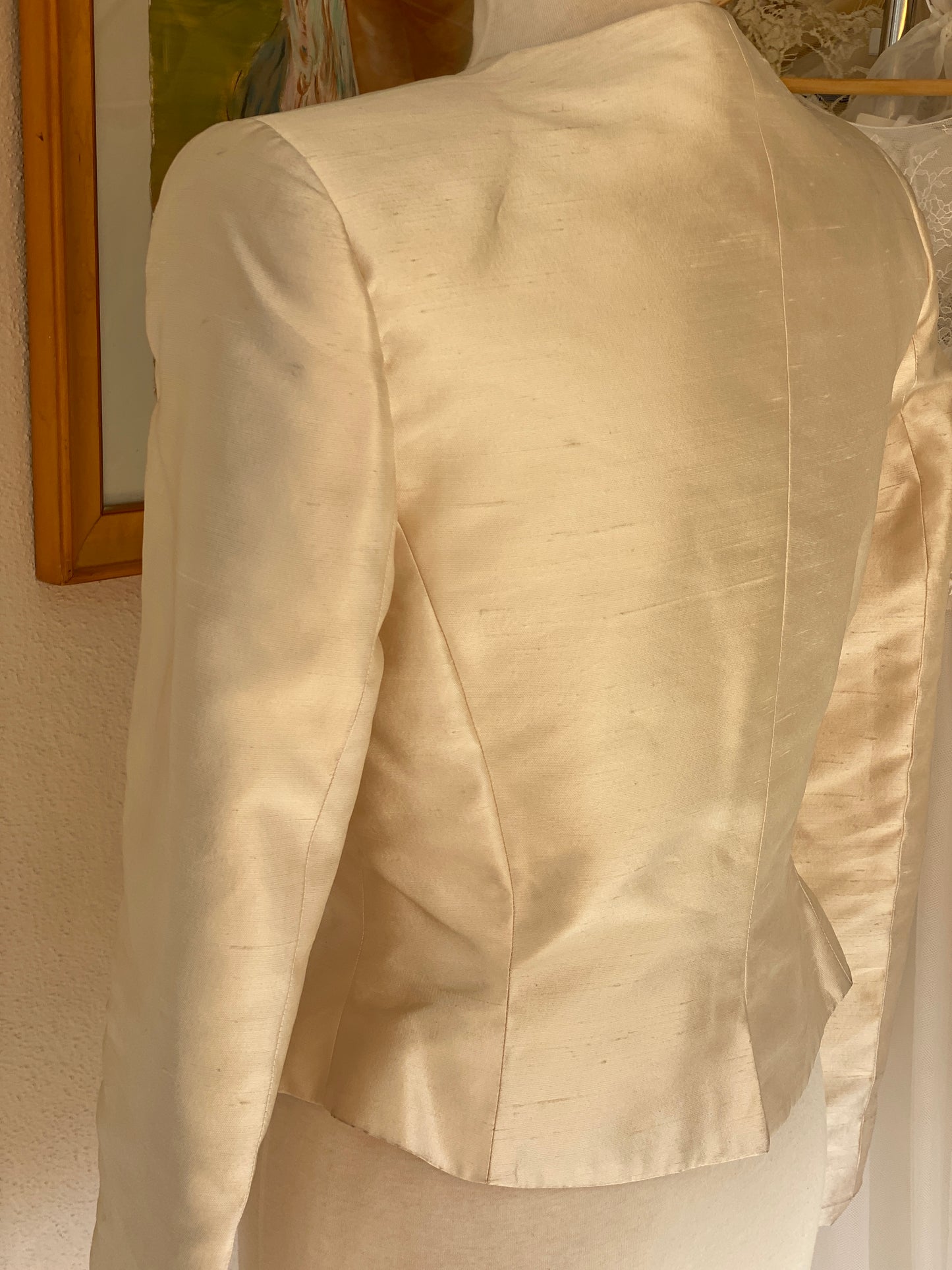 Chaqueta vintage en mikado de seda