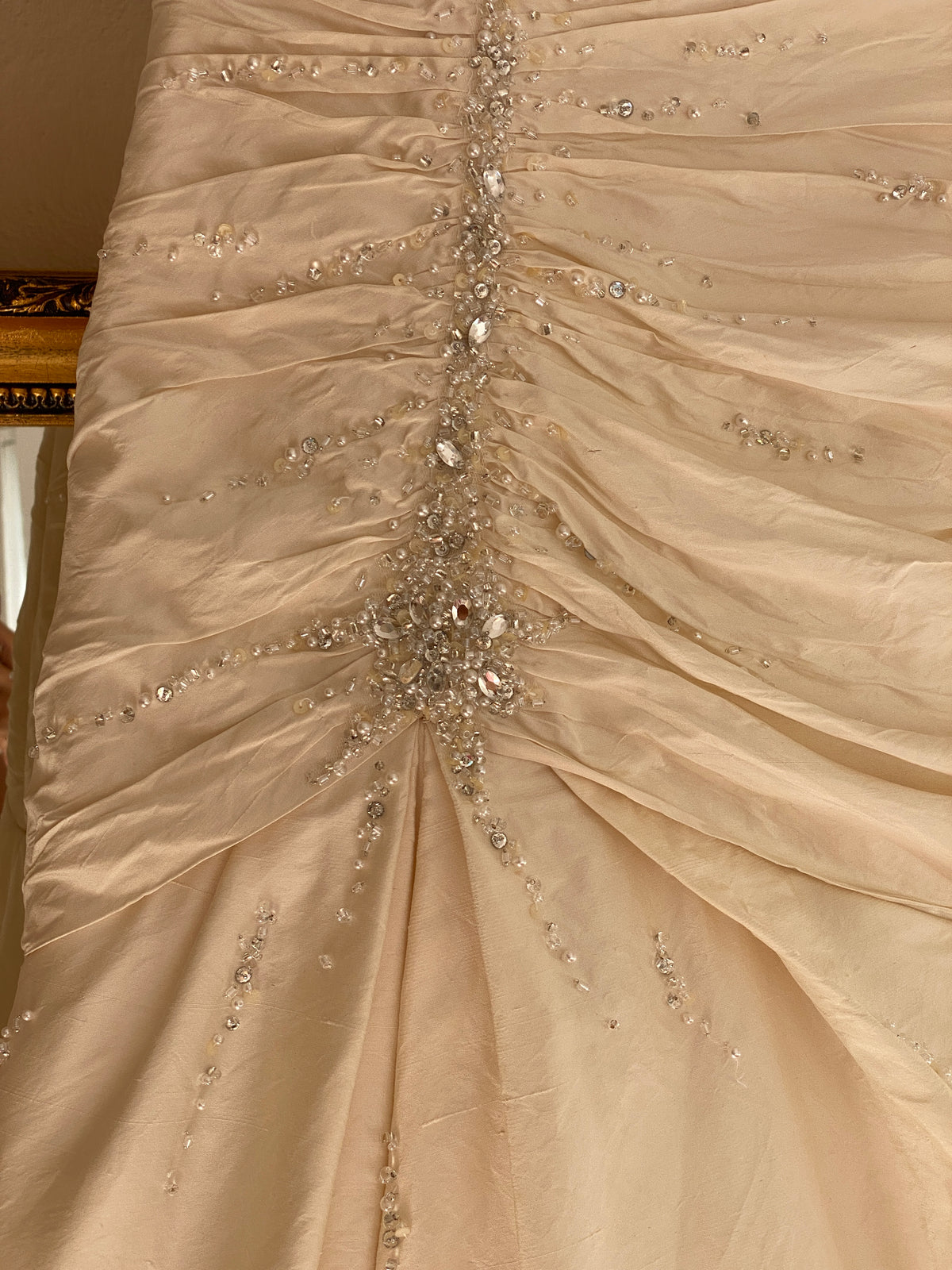 Vestido de novia corte sirena en seda