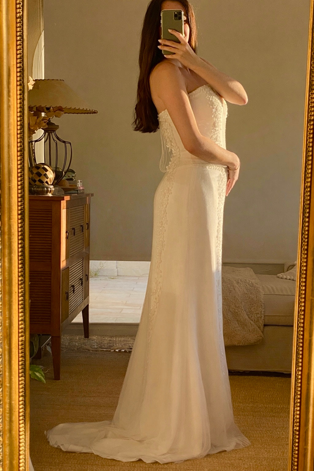 Vestido de novia palabra de honor