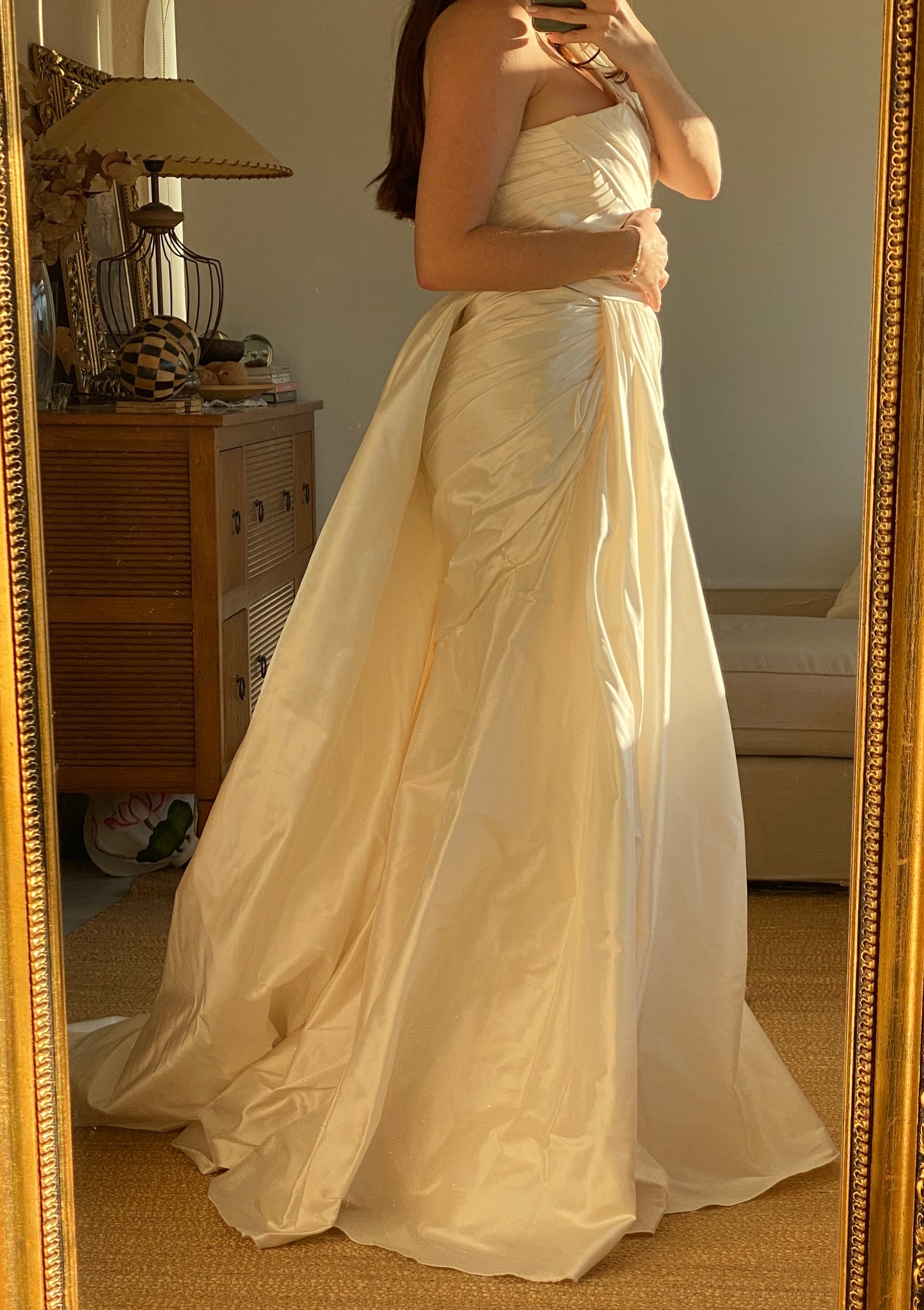 Vestido de tafetán de seda drapeado Elie by Elie Saab