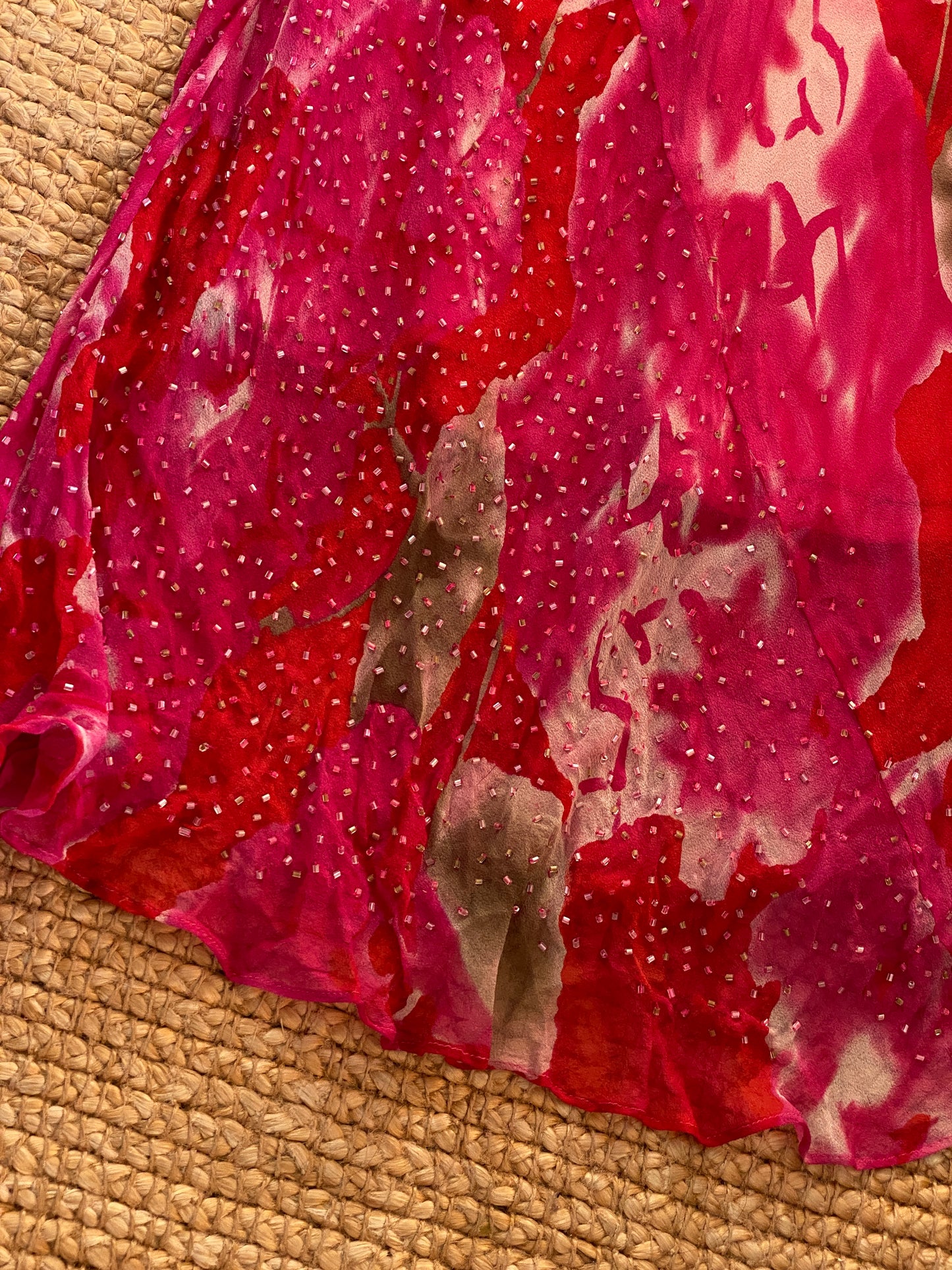 Vestido vintage de seda
