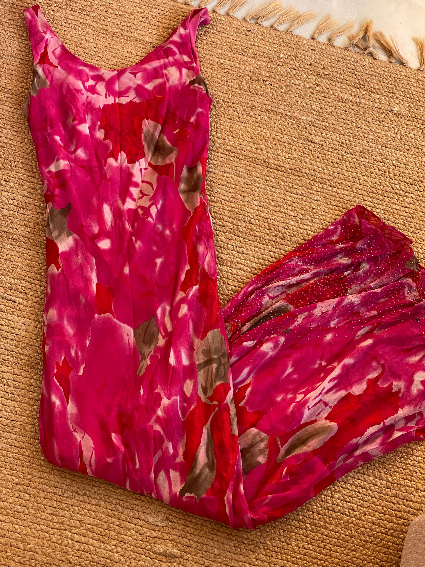Vestido vintage de seda