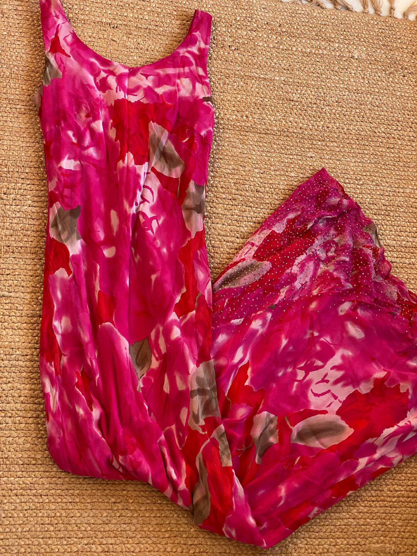 Vestido vintage de seda