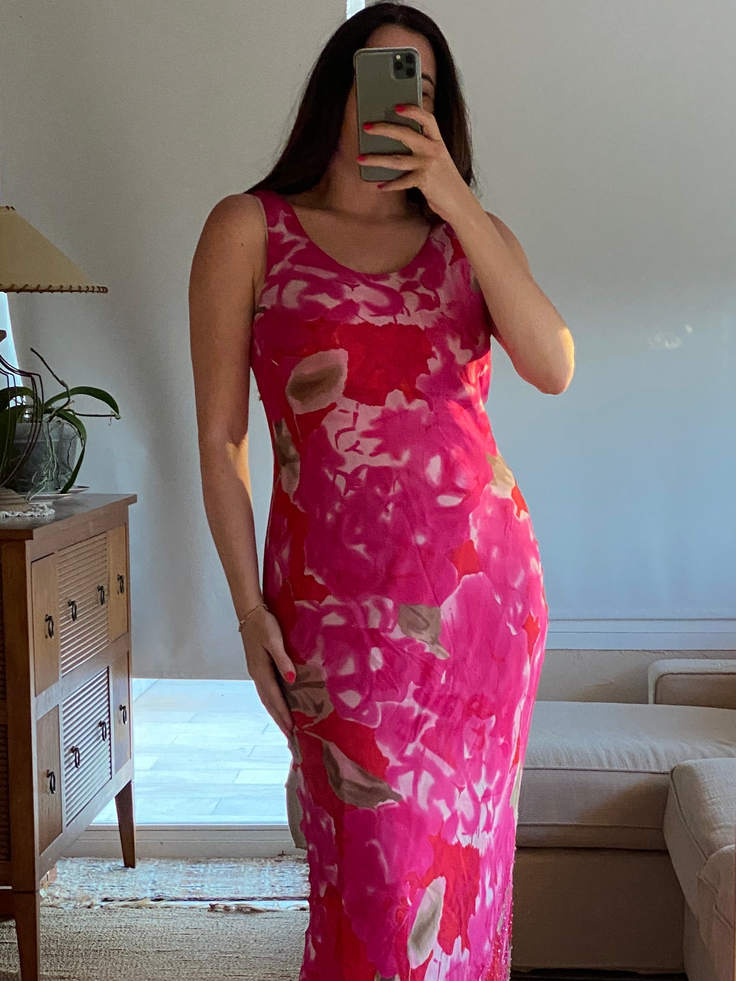 Vestido vintage de seda