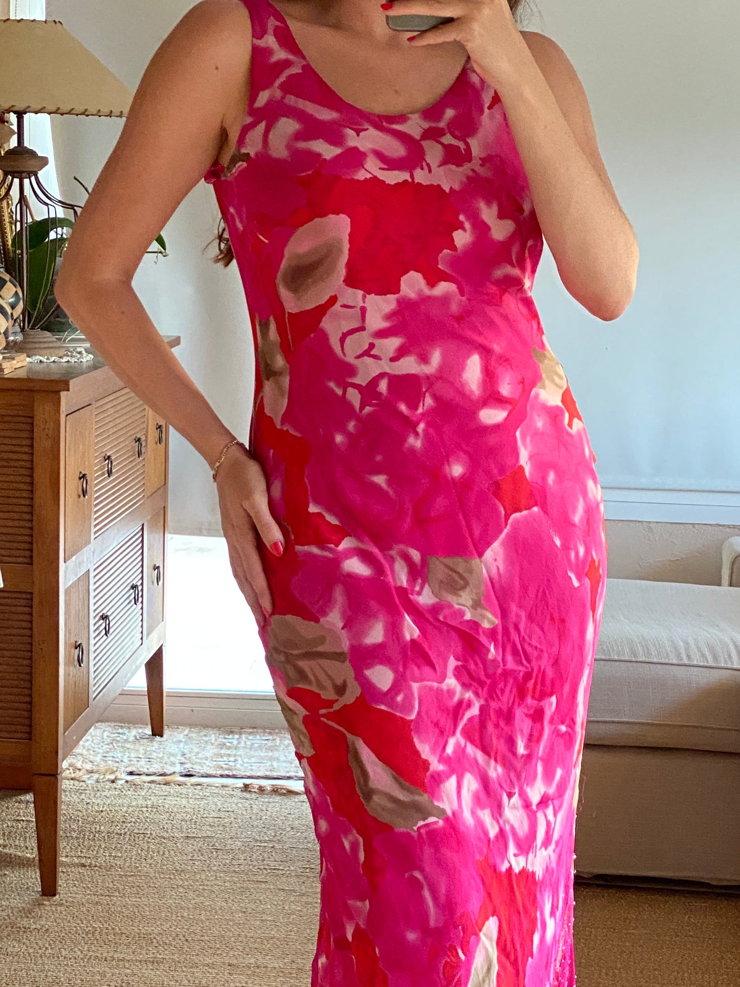 Vestido vintage de seda